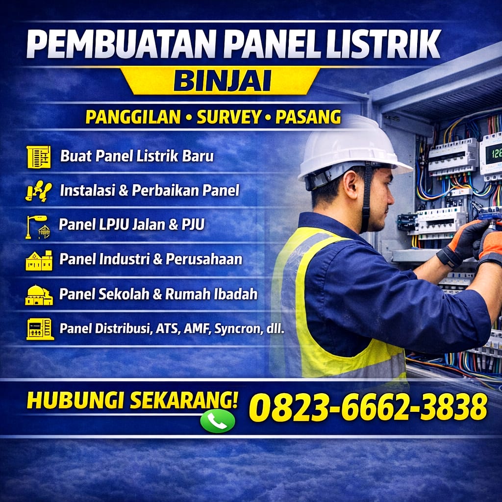 Spesialis Panel Listrik Binjai Selatan Terpercaya | 0823-6662-3838