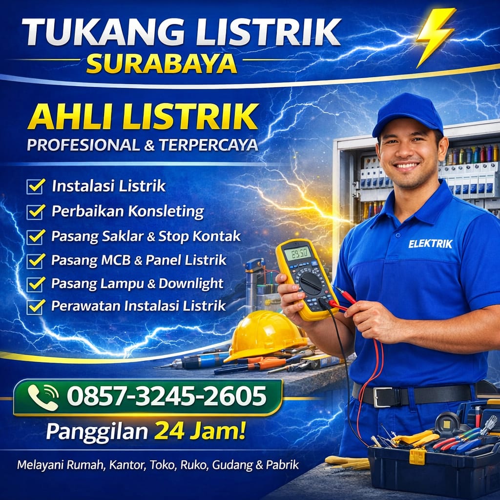 Tukang Listrik Gubeng Panggilan 24 Jam | 0857-3245-2605