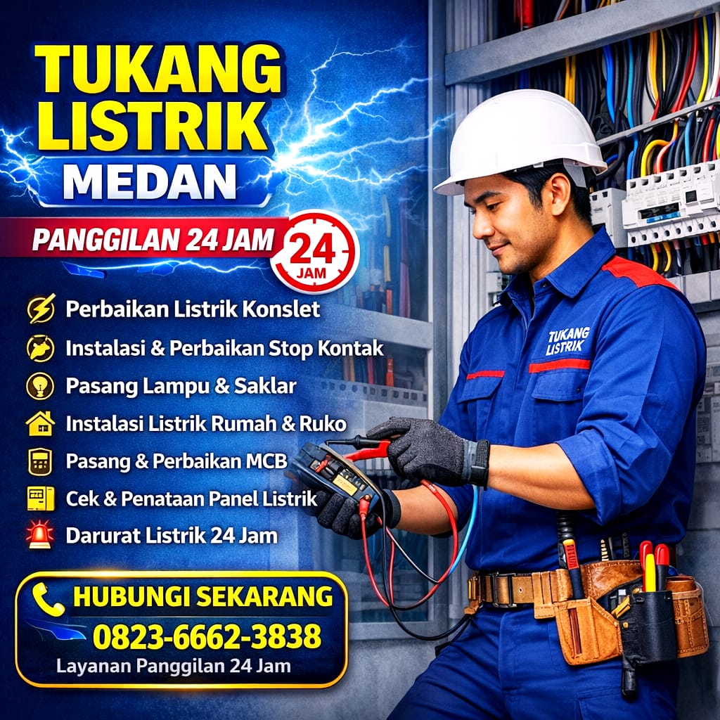 Tukang Listrik Terdekat Medan Polonia 0823-6662-3838