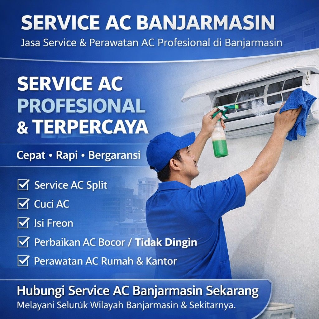 Service AC Banjarmasin Profesional – Cuci, Perbaikan & Pasang AC