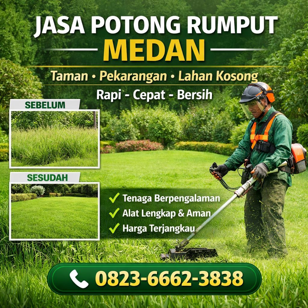 Jasa Potong Rumput Medan Harga Terjangkau | Panggilan Harian