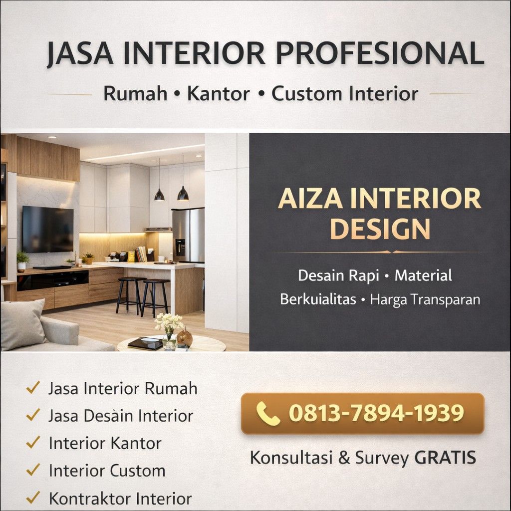 Jasa Interior Custom Binjai Sesuai Budget & Kebutuhan | AIZA Interior Design – 0813-7894-1939