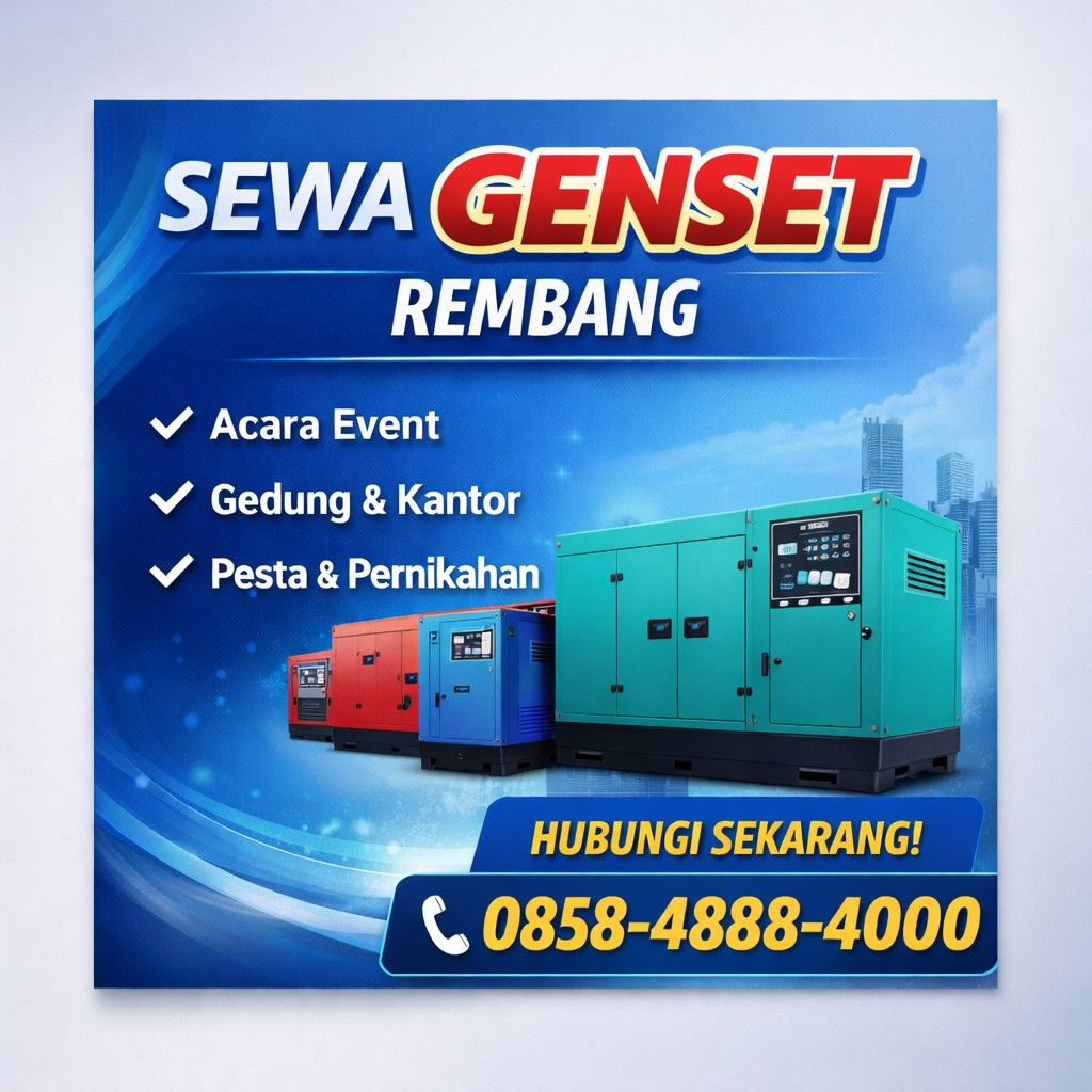 Rental Genset Rembang Murah & Berkualitas | 0858-4888-4000