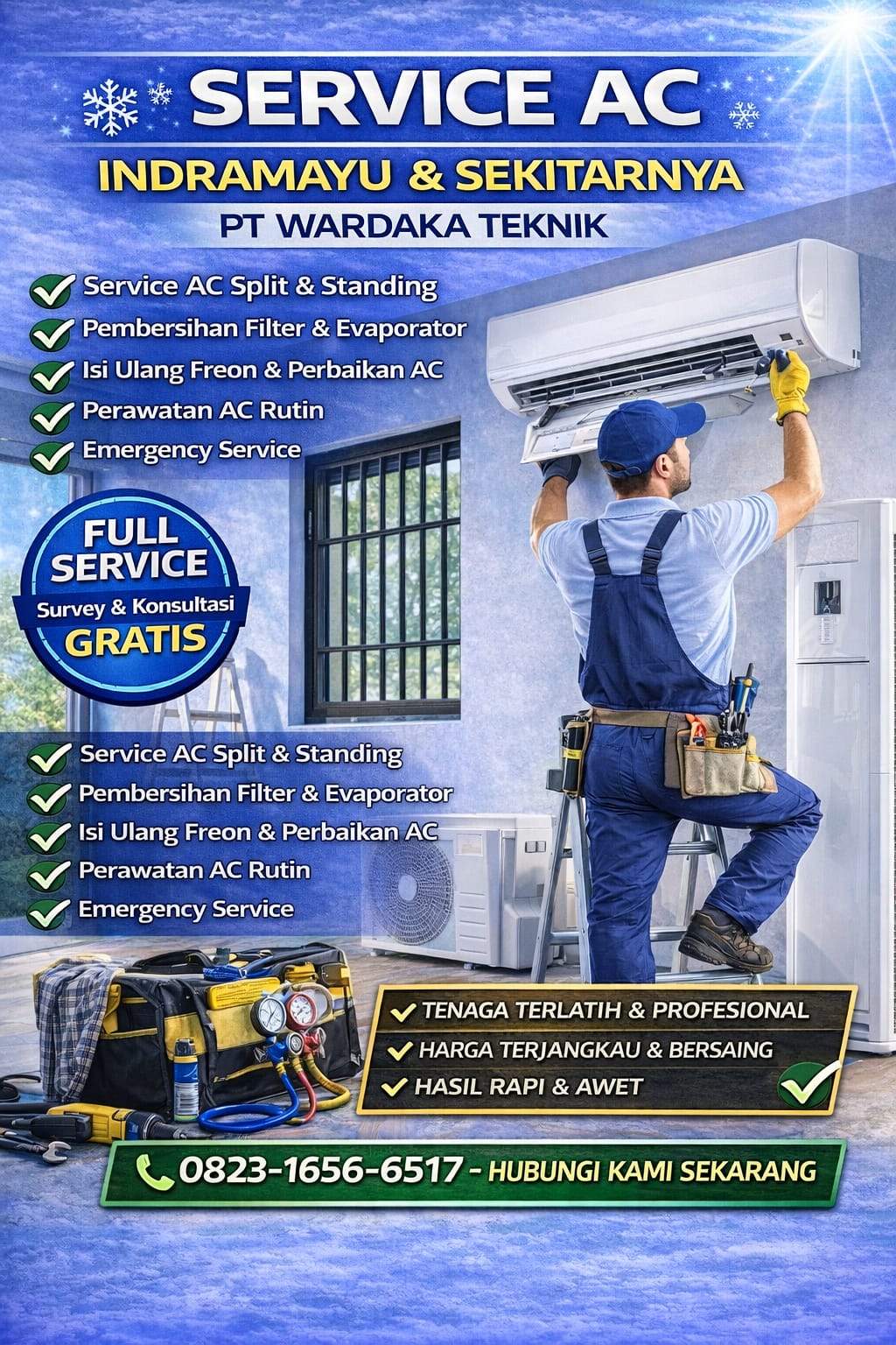 Pasang AC Sukra Cepat & Handal | CV WARDAKA TEKNIK 0823-1656-6517