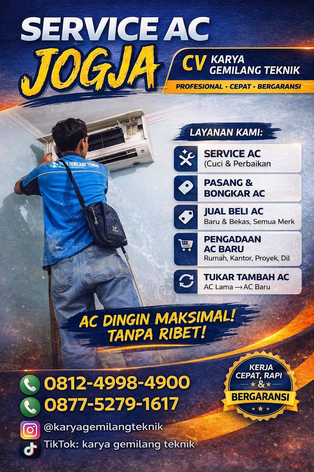 Jasa Service AC Jogja Terbaik & Terdekat 2026