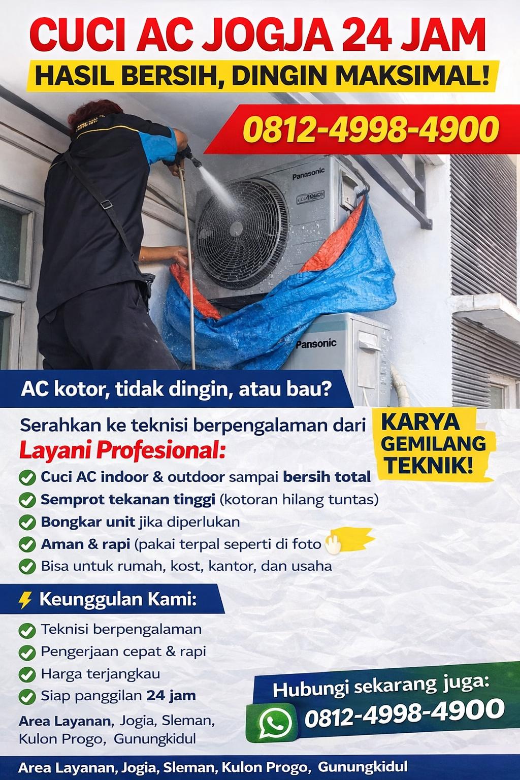 AC Tidak Dingin Jogja? Service Cepat Bergaransi & Tanpa Tebakan