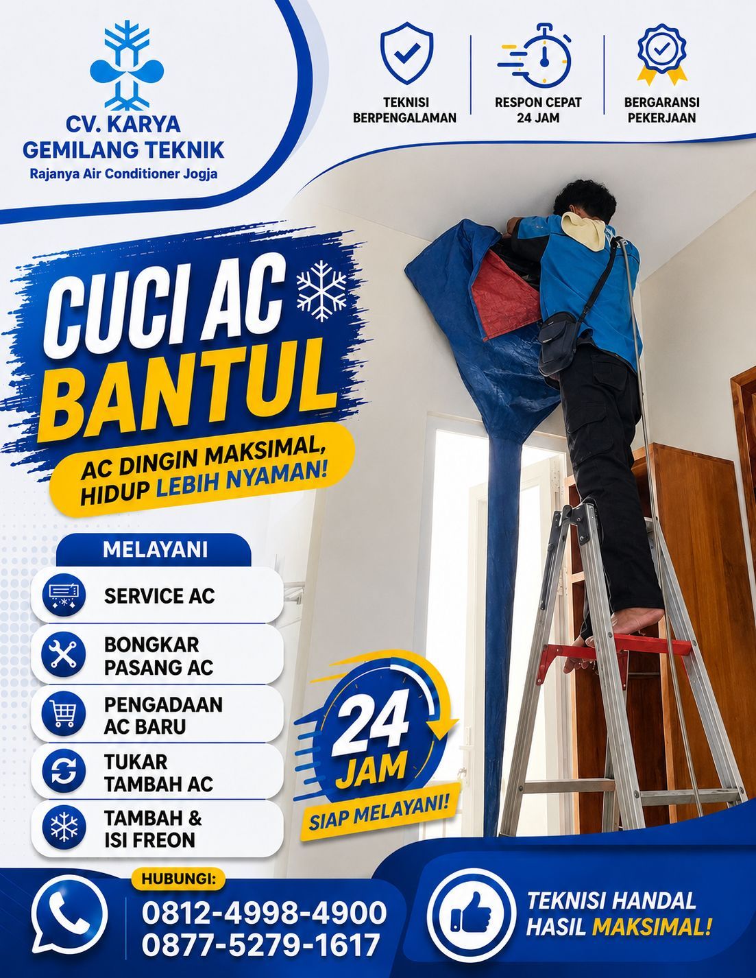 Cuci AC Jogja Murah Bergaransi – Karya Gemilang Teknik
