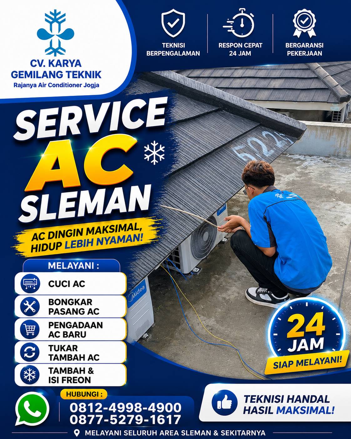 Service AC Minggir Sleman Spesialis AC Rumah Tinggal