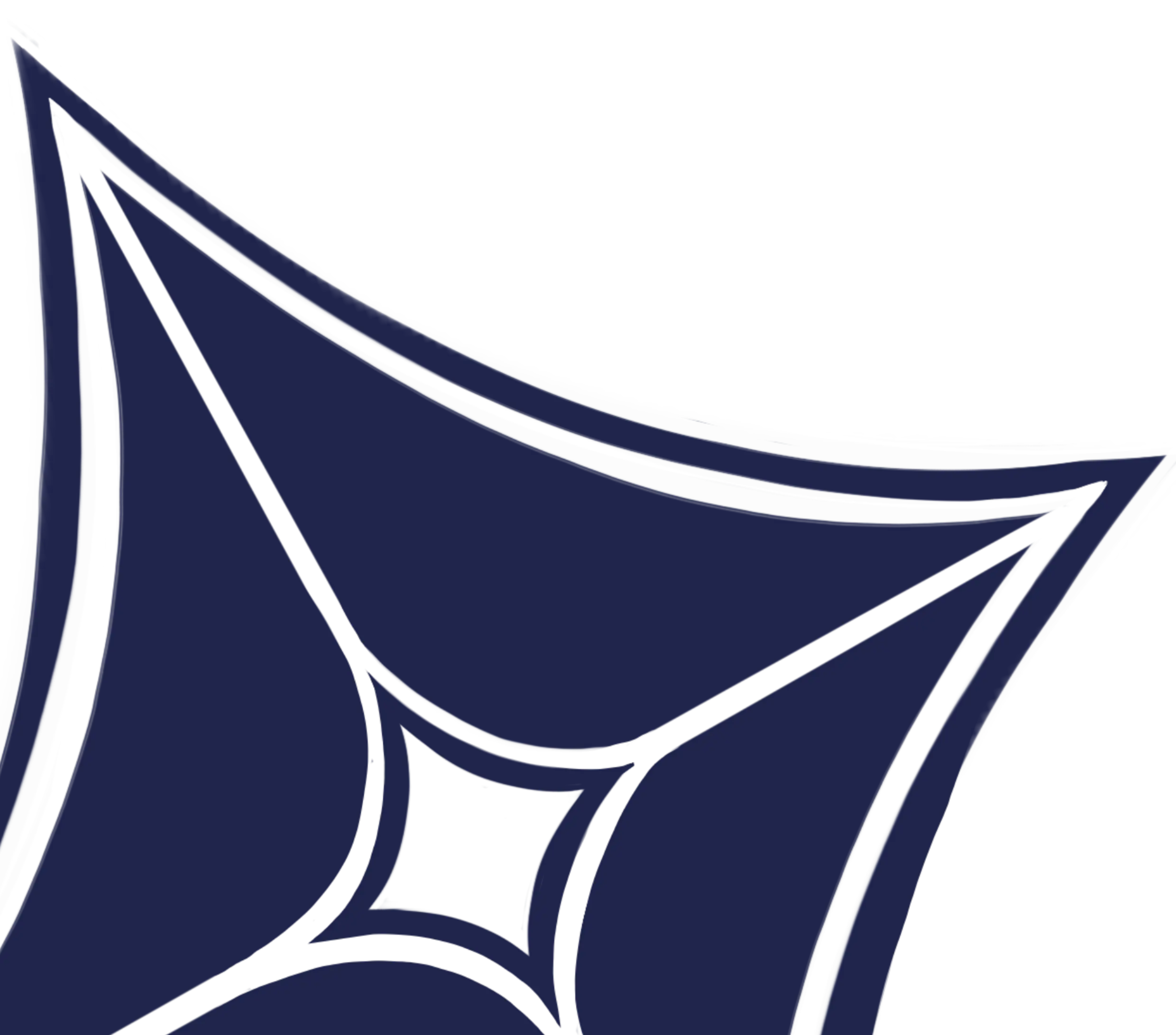 A decorative dark blue star