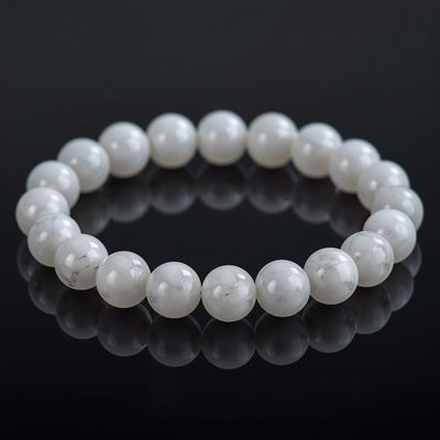Selenite crystal bracelet for cleanses the aura and other crystals; brings mental clarity from Destini Numbers