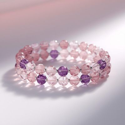 Anti-Anxiety Calm crystal bracelet for amethyst calms the mind while howlite reduces anger and impatience from Destini Numbers