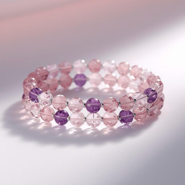 Anti-Anxiety Calm crystal bracelet for amethyst calms the mind while howlite reduces anger and impatience from Destini Numbers