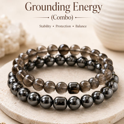 Grounding Energy crystal bracelet for removes fear and grounds the wearer to earth's stability from Destini Numbers
