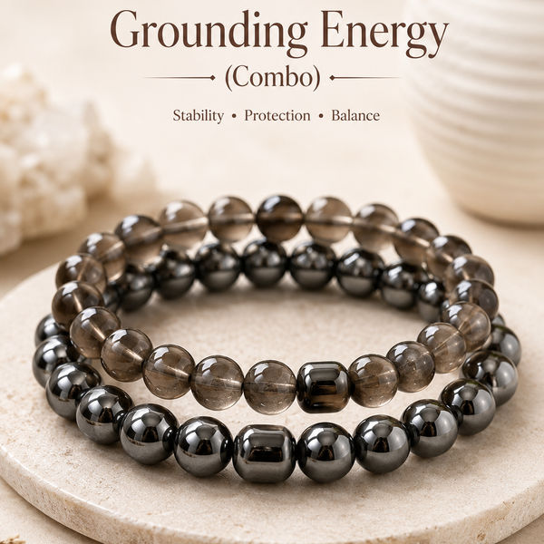 Grounding Energy crystal bracelet for removes fear and grounds the wearer to earth's stability from Destini Numbers