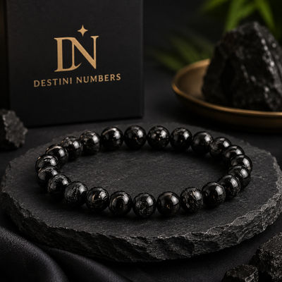 Black Tourmaline crystal bracelet for ultimate protection from negative energy and emf from Destini Numbers