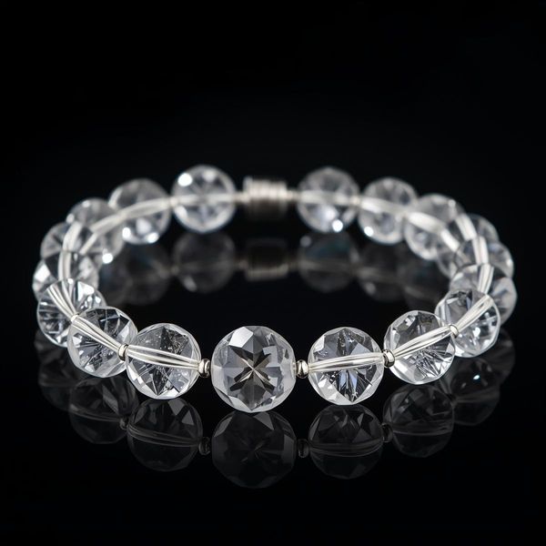 Clear Quartz crystal bracelet for the master healer; amplifies energy and clarity from Destini Numbers