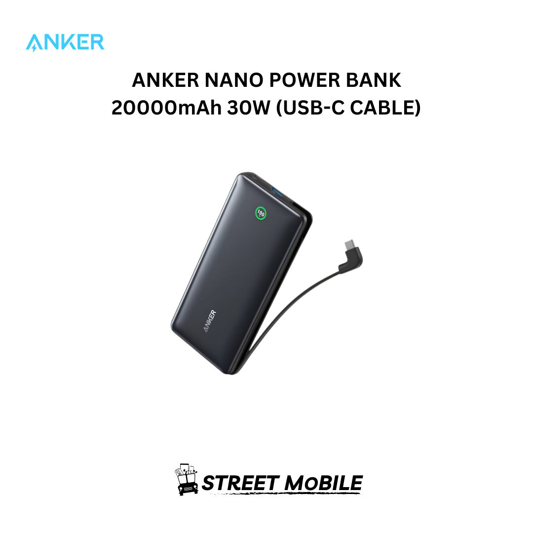 ANKER NANO POWER BANK 20000mAh 30W (USB-C CABLE) - Image 1