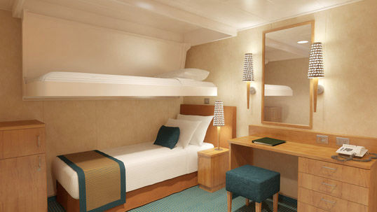 1A - Interior Upper/Lower Stateroom Photo