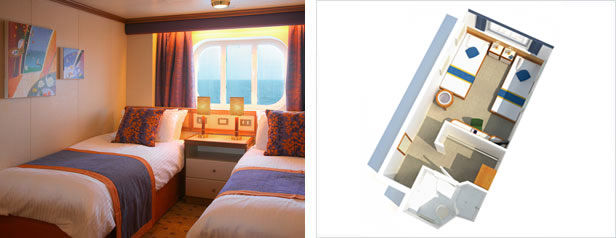 NB - Oceanview Stateroom (Obstructed View) with Shower Photo