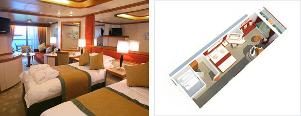 DA - Superior Deluxe Balcony Stateroom with Bath/Shower Photo