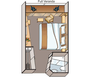 B - Veranda Stateroom Plan