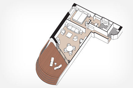 SS - Seven Seas Suite (Aft) Plan