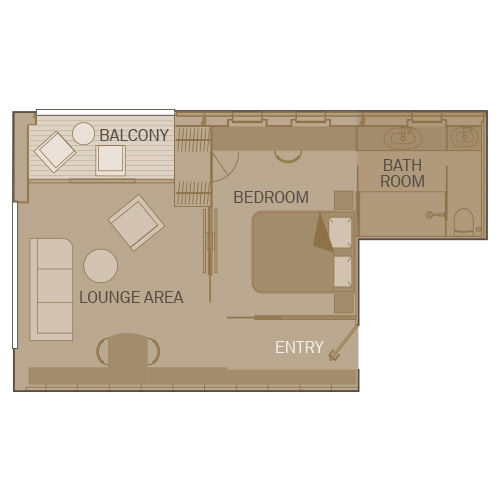 Cat RP - Royal One-Bedroom Suite Plan