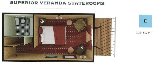 B - Superior Veranda Stateroom Plan