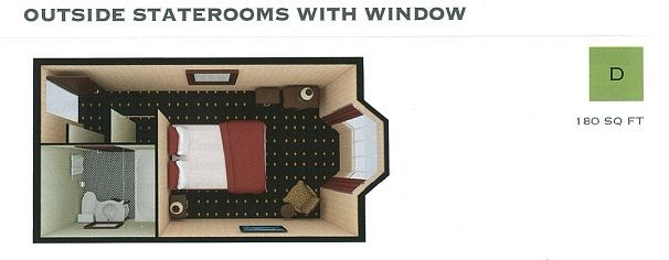 D - Outside Stateroom with Window Plan