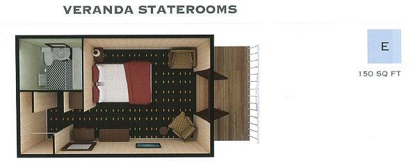 E - Veranda Stateroom Plan