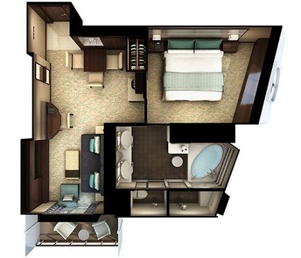 H7 - Haven Forward-Facing Penthouse with Balcony Plan