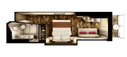 M2 - Family Mini-Suite with Balcony Plan