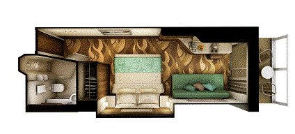 B2 - Family Balcony Stateroom Plan