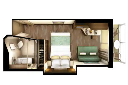 M9 - Mini Suite with Balcony & Access to Thermal Spa (After 11 Oct 2020) Plan