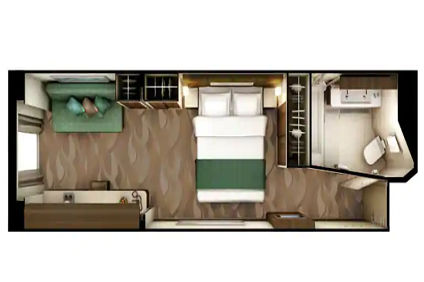 OX - Sailaway Oceanview Stateroom (After 11 Oct 2020) Plan