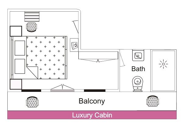 Luxury Balcony Cabin Plan