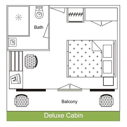 Deluxe Balcony Cabin Plan