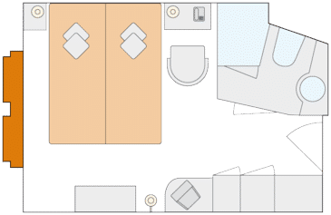 Category A - Double Bed Oceanview Plan