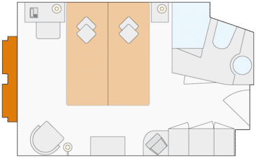 Category A - 2 Bed Oceanview Plan