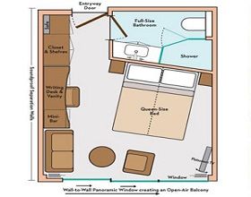 Panorama Suite Cat B - Sapphire Deck Aft Plan