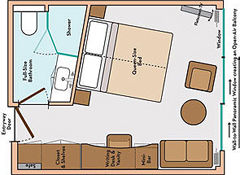 Panorama Suite Cat P - Royal Deck Plan