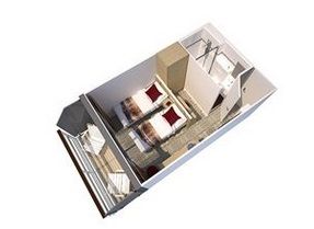 Upper deck 2 adjustable twin beds Plan