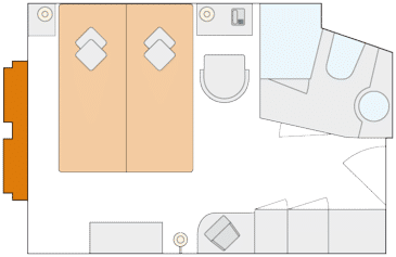 Category A - Double Bed Oceanview Plan