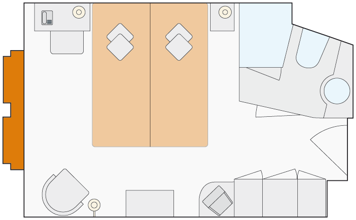 Category A - Double Bed Oceanview Plan