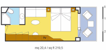 SB - Samsara Balcony Stateroom Plan