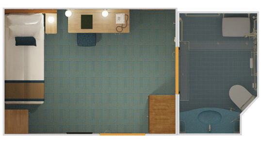 1A - Interior Upper/Lower Stateroom Plan