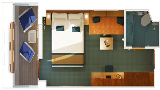 7C - Cove Balcony Stateroom Plan