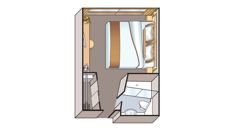 D - French Balcony Stateroom Plan