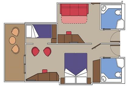 Family 1 Bal + 1 Ins Sgl Cabins Plan