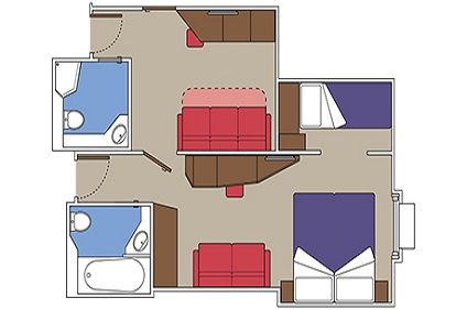 Family 1 Out + 1 Ins Sgl Cabins Plan